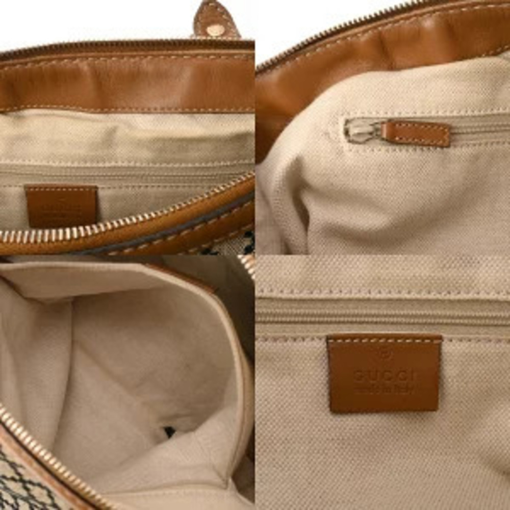 Gucci Diamante handbag beige brown canvas leather bag - Picture 8 of 9